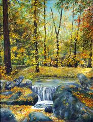 Водопад на горной речке